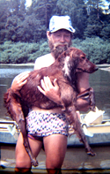 Это я со своей собачкой на сплаве в Предуралье